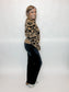 Leopard Mock Neck Sweater