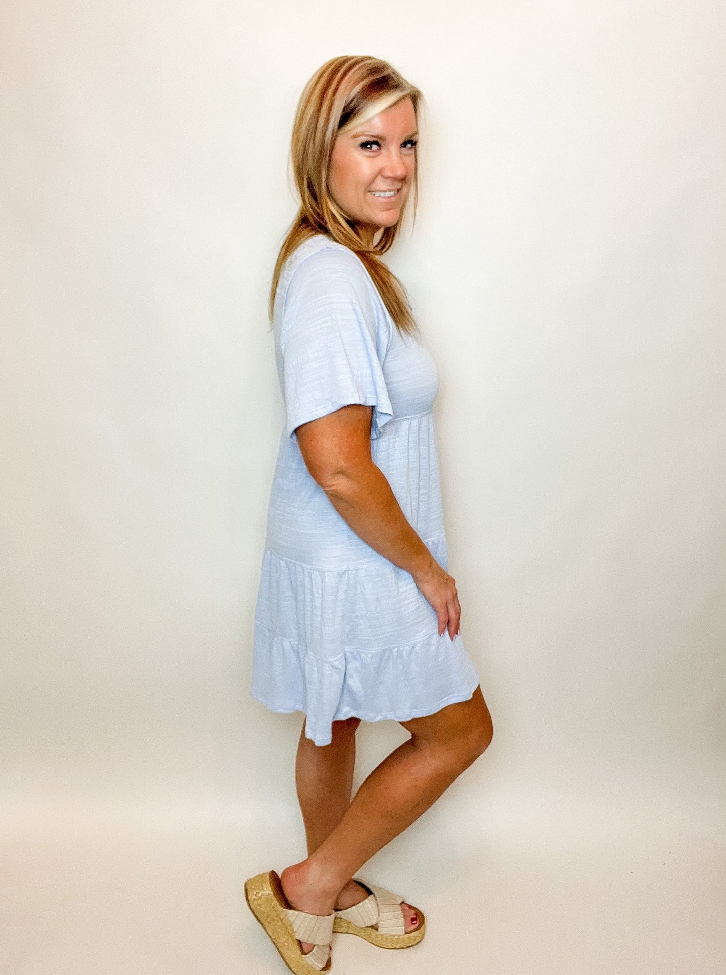 Tiered Babydoll Dress - 1 medium left