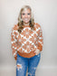 Rust Floral Sweater