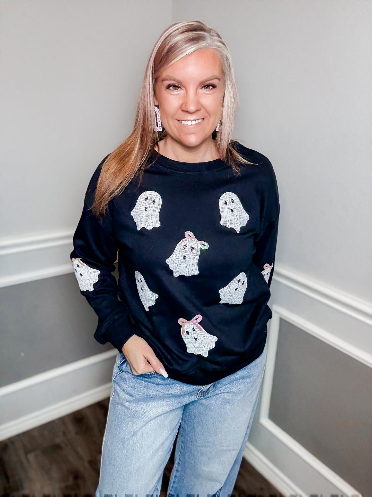 Sequin Ghosts Top