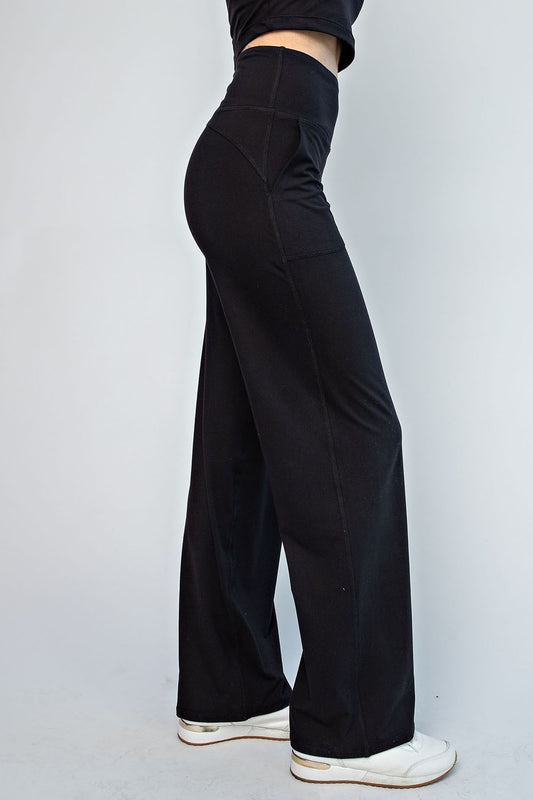 Butter Soft Straight Yoga Pants |BLACK|