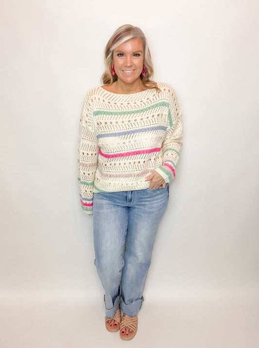 Pointelle Sweater