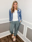 Cuffed Essential High Waisted Joggers |OCEAN|