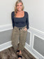 Denim Leopard Barrel Jeans