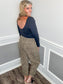 Denim Leopard Barrel Jeans