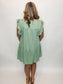 Sage Linen Mini Dress