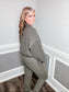 Rib Brushed Quarter Zip Top |Olive|
