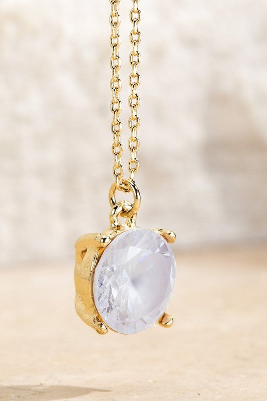 Cubic Zirconia Pendant Necklace