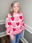 Checkered Heart Sweater