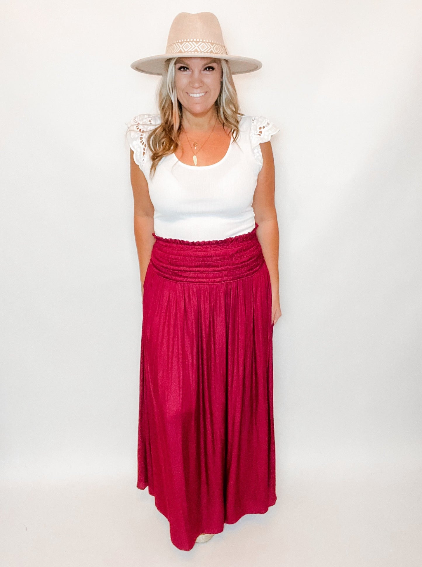 Woven Maxi Skirt