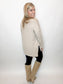 Hi-Low Sweater |Light Mocha|