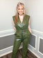 Faux Leather Jumpsuit