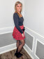 Velvet Bow Holiday Skort