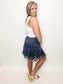 Smocked Tiered Mini Skirt