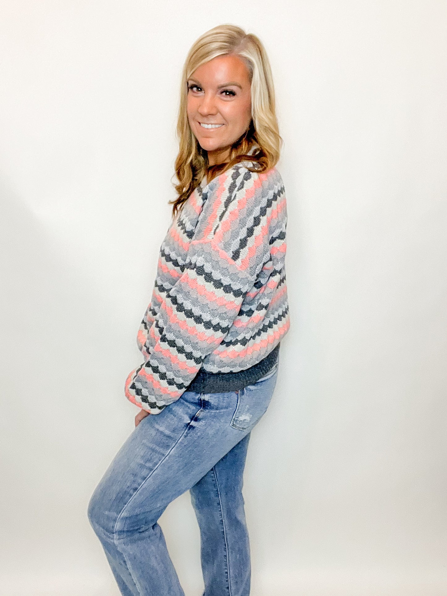 Striped Dot Multicolor Sweater