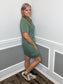 French Terry Quarter Zip Dress