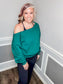 Off the Shoulder Sweatshirt |HUNTER|
