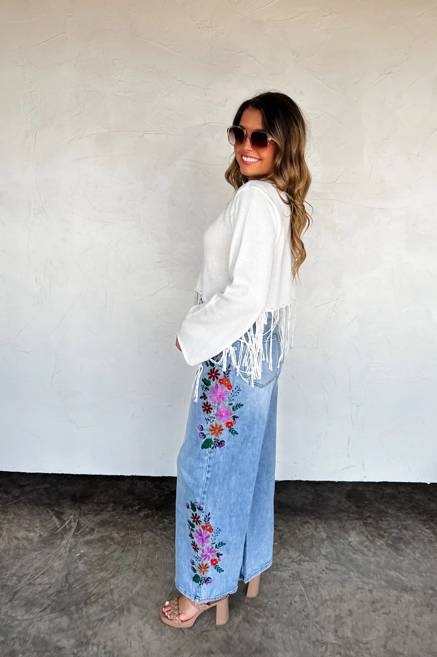 PREORDER: Floral Embroidered Jeans