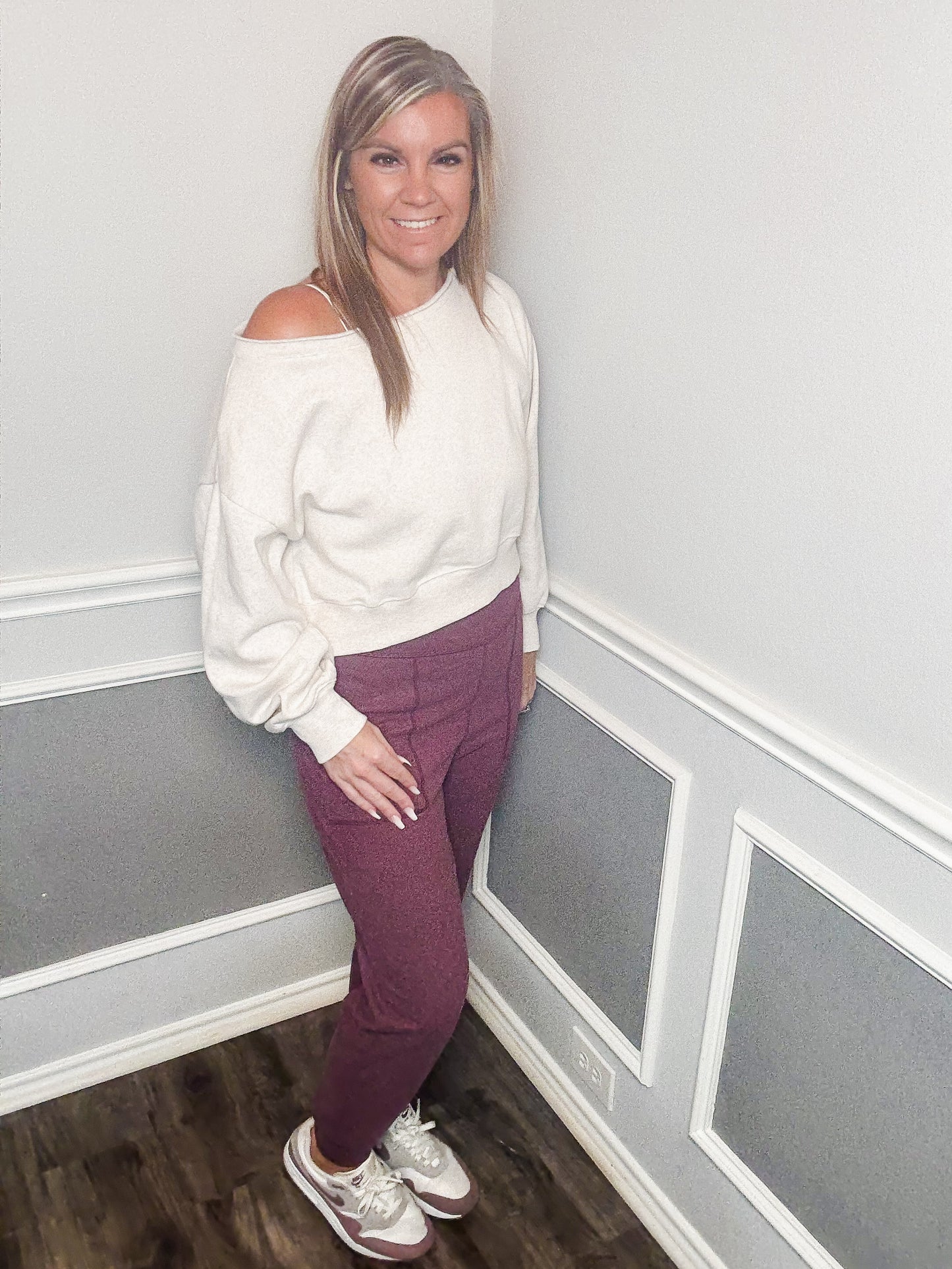 RIb Brush Joggers |Cassis|