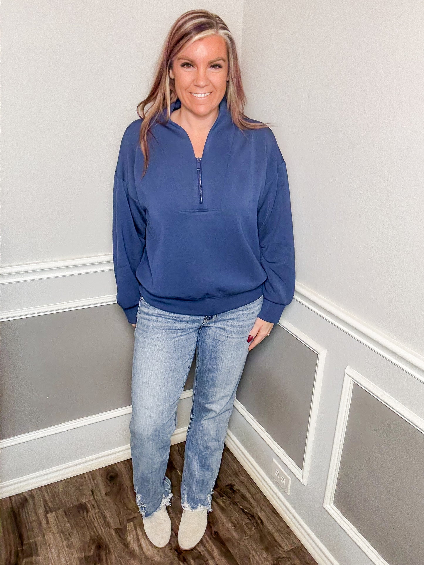 Scuba Luxe Pullover |NAVY|