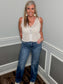 Crochet Knit Button Front Sweater Vest