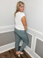 Cuffed Essential High Waisted Joggers |OCEAN|