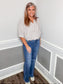 Oversized Striped Short Sleeve Button Up Shirt