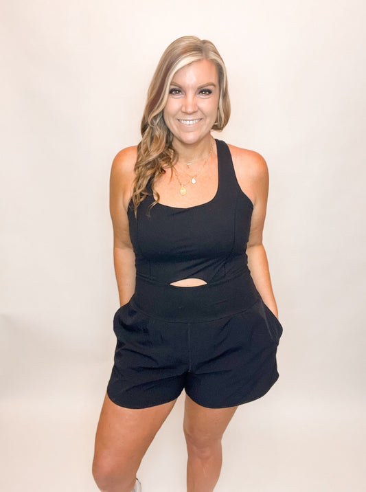 Butter Nylon Active Romper PLUS