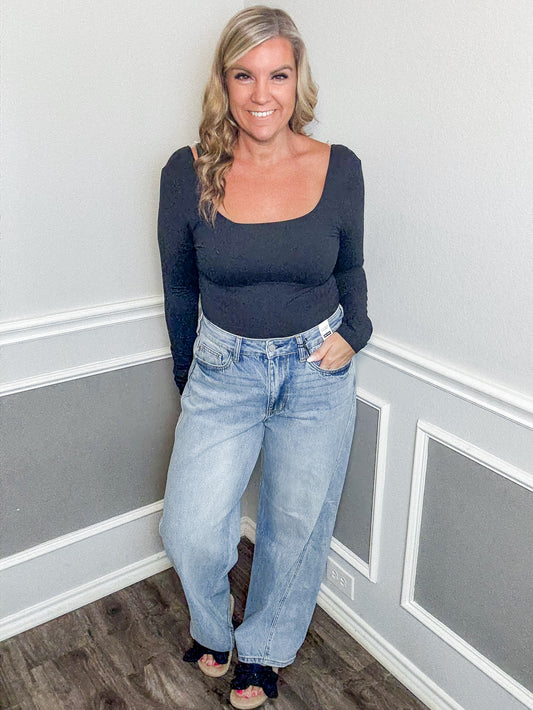 Judy Blue Twisted Seam Baggy Jeans