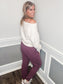 RIb Brush Joggers |Cassis|