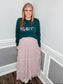 Tulle Tiered Midi Skirt |PINK|