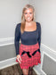 Velvet Bow Holiday Skort