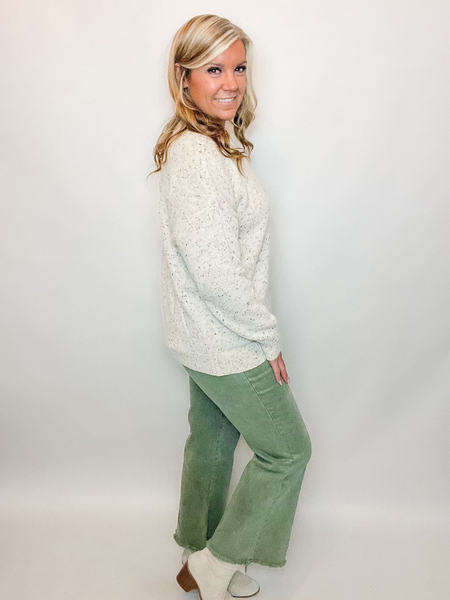 Speckled Knit Sweater