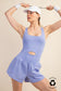 Butter Nylon Active Romper |PERIWINKLE|