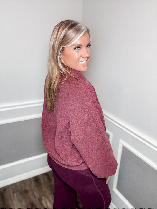 Rib Brushed Button Down Top