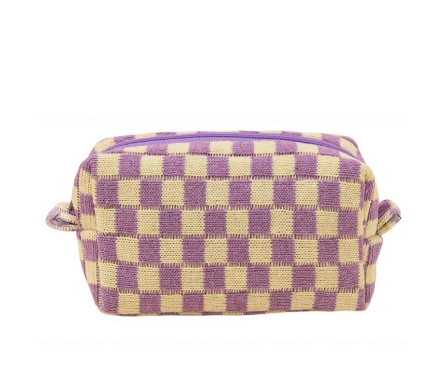 Checkered Cosmetic Bag