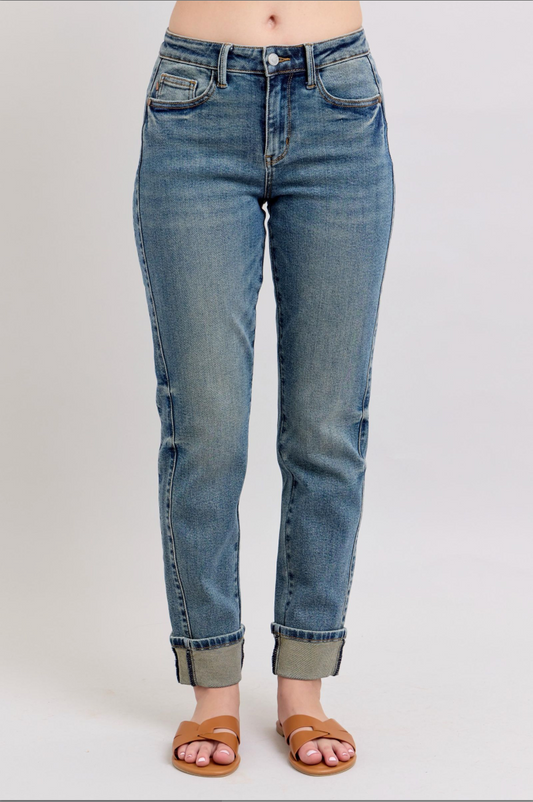 Judy Blue Vintage Wash Boyfriend Jeans