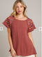 Embroidered Linen Top