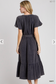Mineral Wash Midi Dress |NAVY|