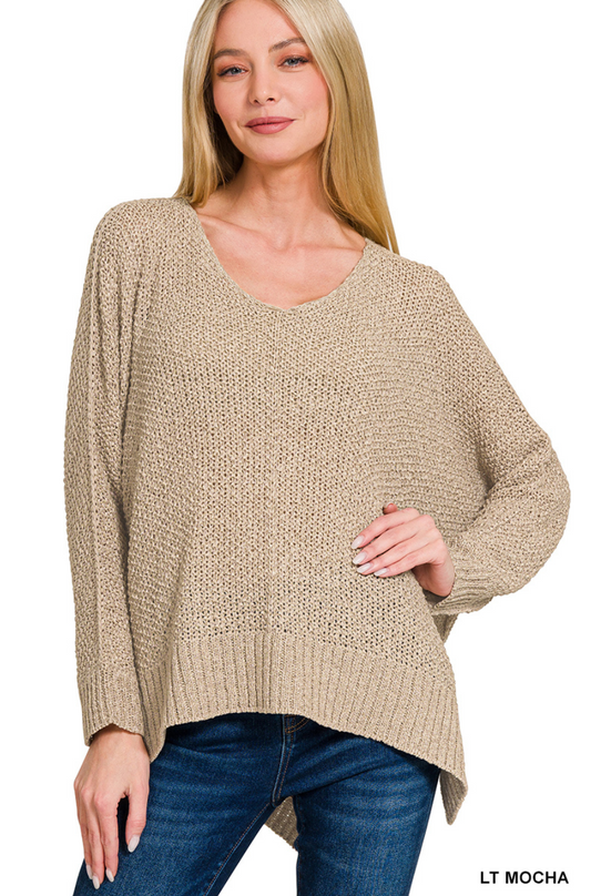 Dolman Sleeve Sweater (LT MOCHA)