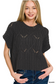 Cable Knit Short Sleeve Sweater
