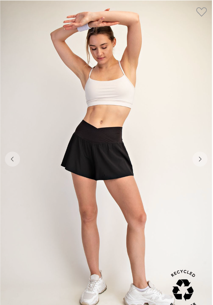 Crossover Flared Shorts