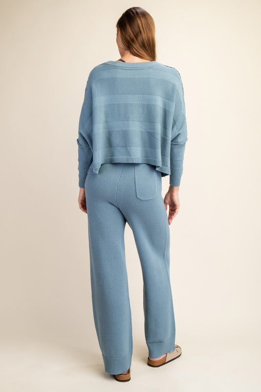 Oversized Sweater Set |Ocean Blue|