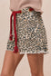 Braided Waist Leopard Print Shorts