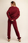 Oversized Cardi Sweater Set |WINE|