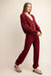Oversized Cardi Sweater Set |WINE|