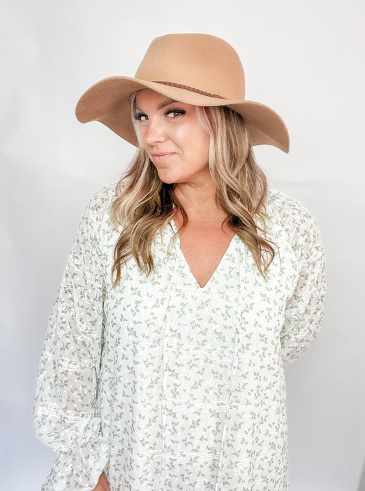 Wool Wide Brim Panama Hat