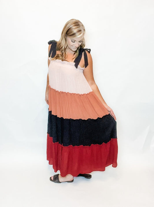 Terracotta Tiered Dress