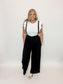 Woven Suspender Style Jumpsuit