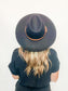 Leather Belt Strap Fedora Hat